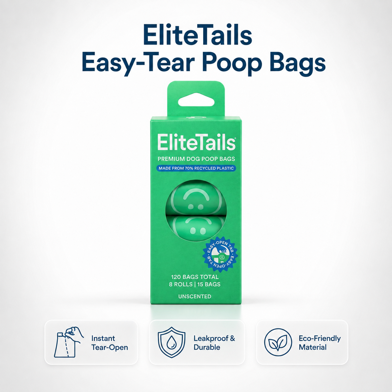 Easy-Tear Dog Poop Bags