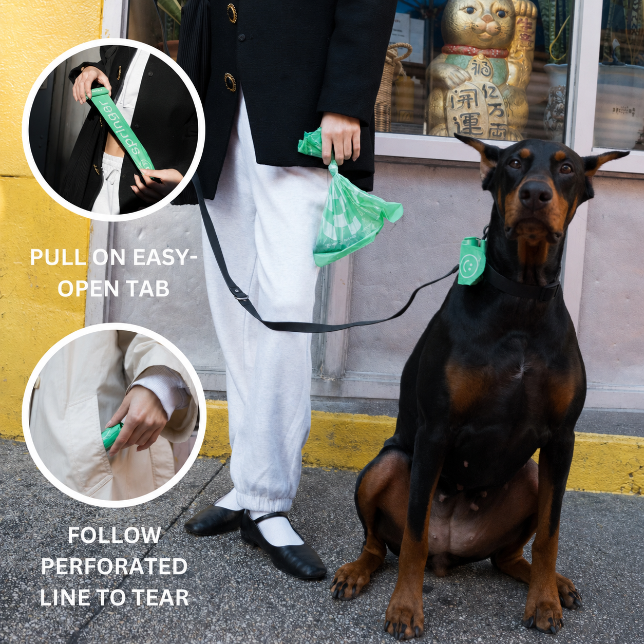 Easy-Tear Dog Poop Bags