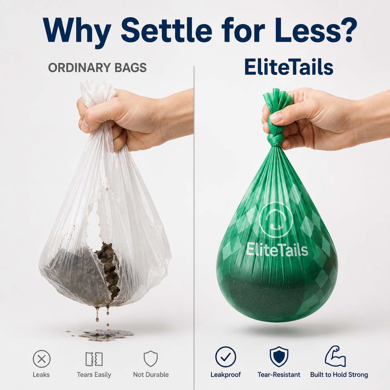 Easy-Tear Dog Poop Bags