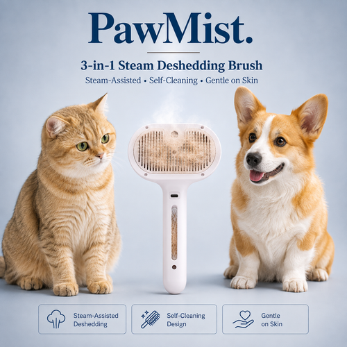 PawMist 3-in-1 Steam Brush