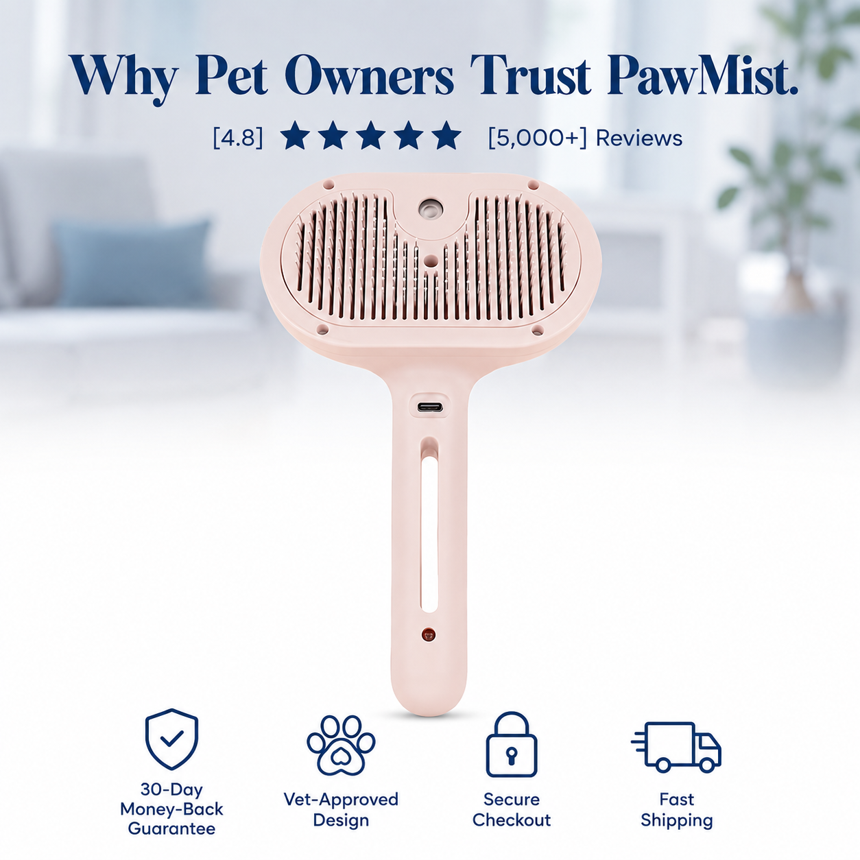 PawMist 3-in-1 Steam Brush
