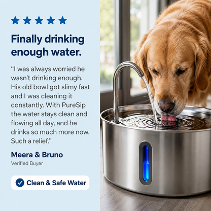 PureSip Flowing Water Fountain for Dogs
