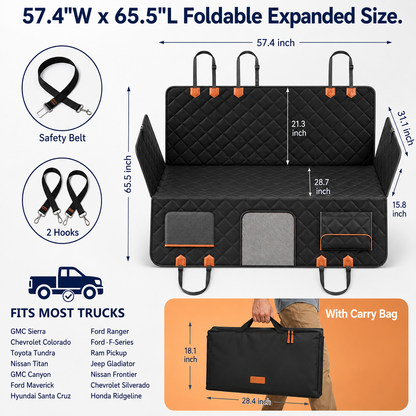 FurFort BackSeat Pro — Waterproof Dog Car Seat Cover