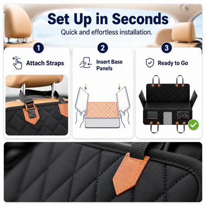 FurFort BackSeat Pro — Waterproof Dog Car Seat Cover