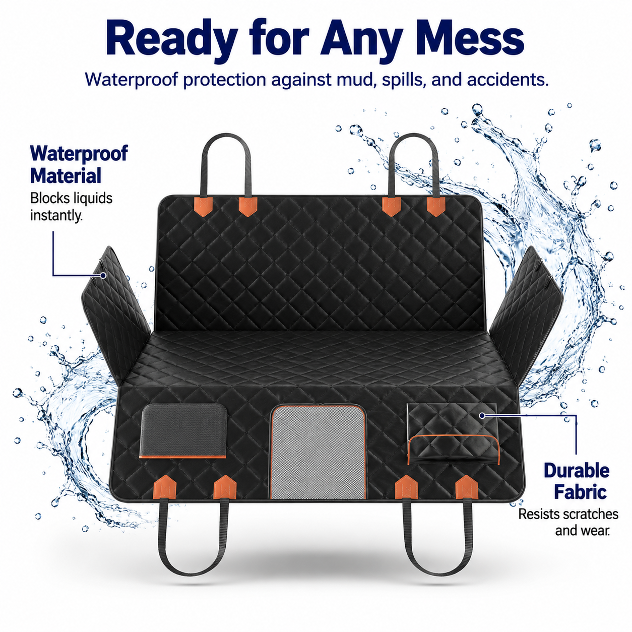 FurFort BackSeat Pro — Waterproof Dog Car Seat Cover