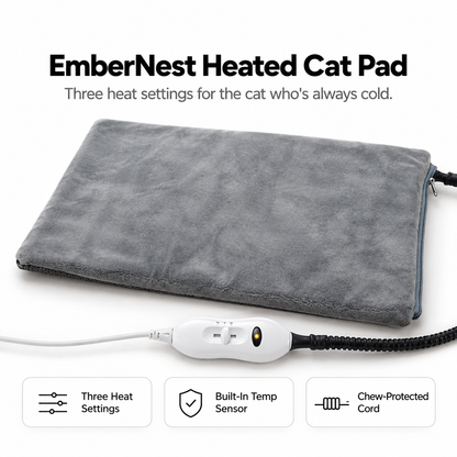 EmberNest Heated Cat Pad – Adjustable Warmth
