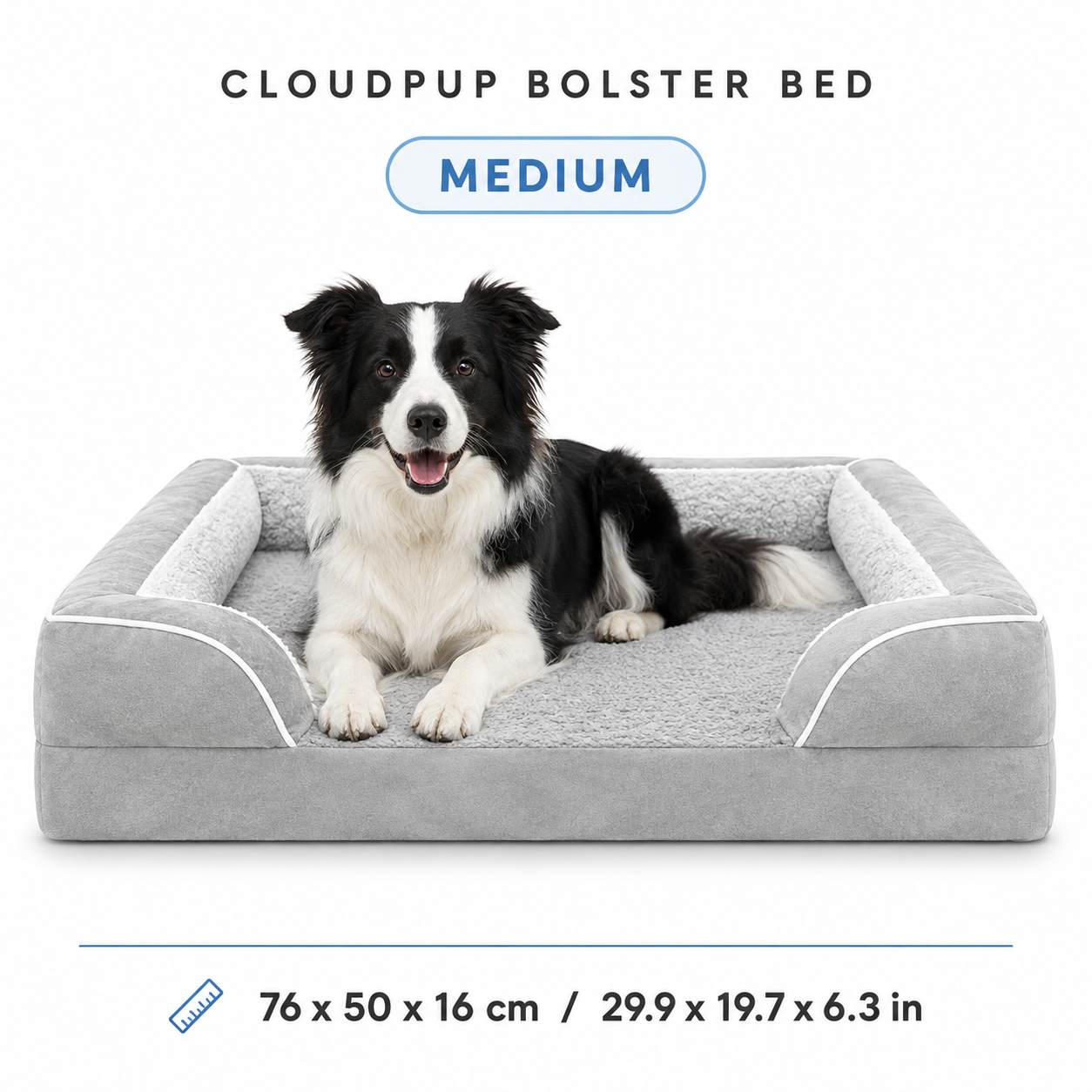 CloudPup Bolster Bed – Orthopedic Foam Support