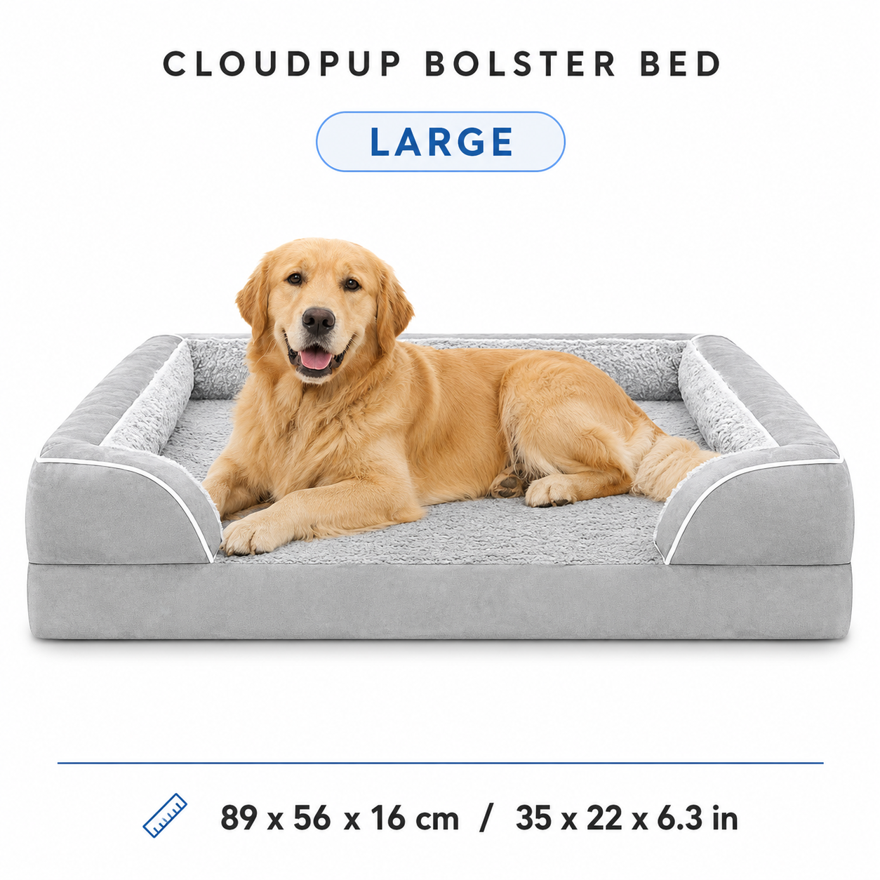 CloudPup Bolster Bed – Orthopedic Foam Support