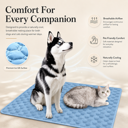 ChillNest Cooling Mat for Dogs & Cats | Self-Cooling Pet Bed Pad