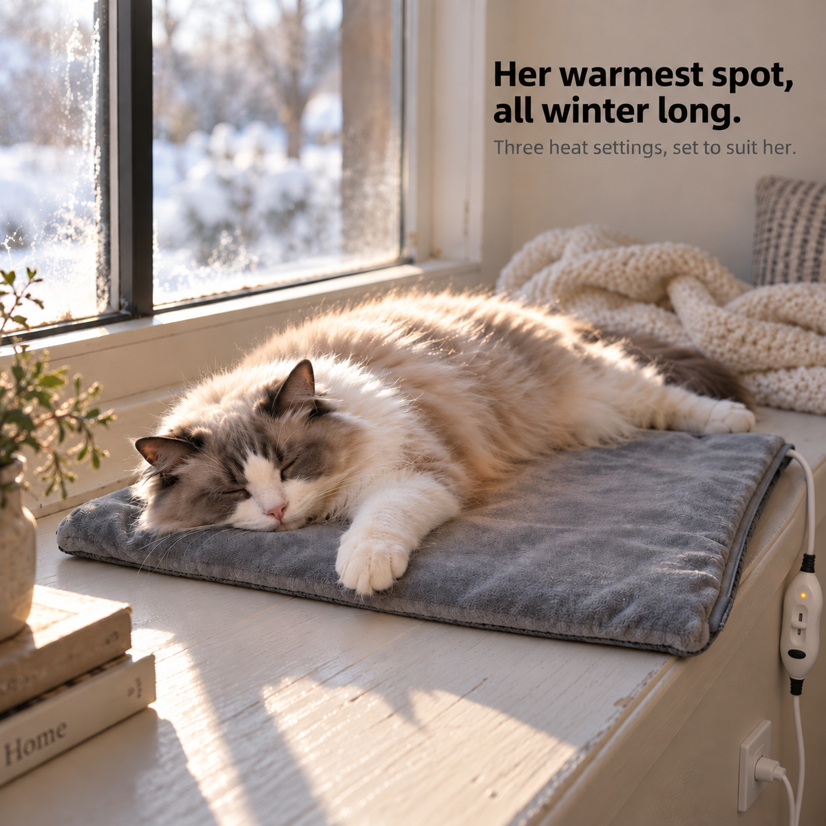 EmberNest Heated Cat Pad – Adjustable Warmth