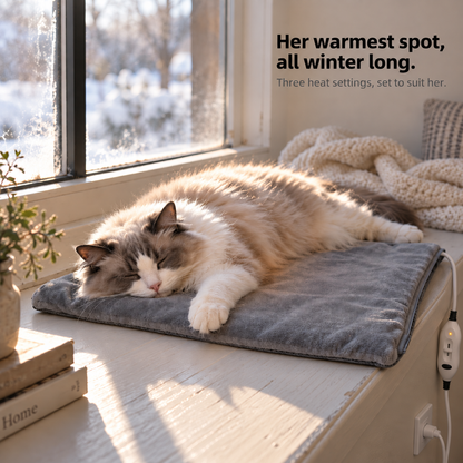 EmberNest Heated Cat Pad – Adjustable Warmth