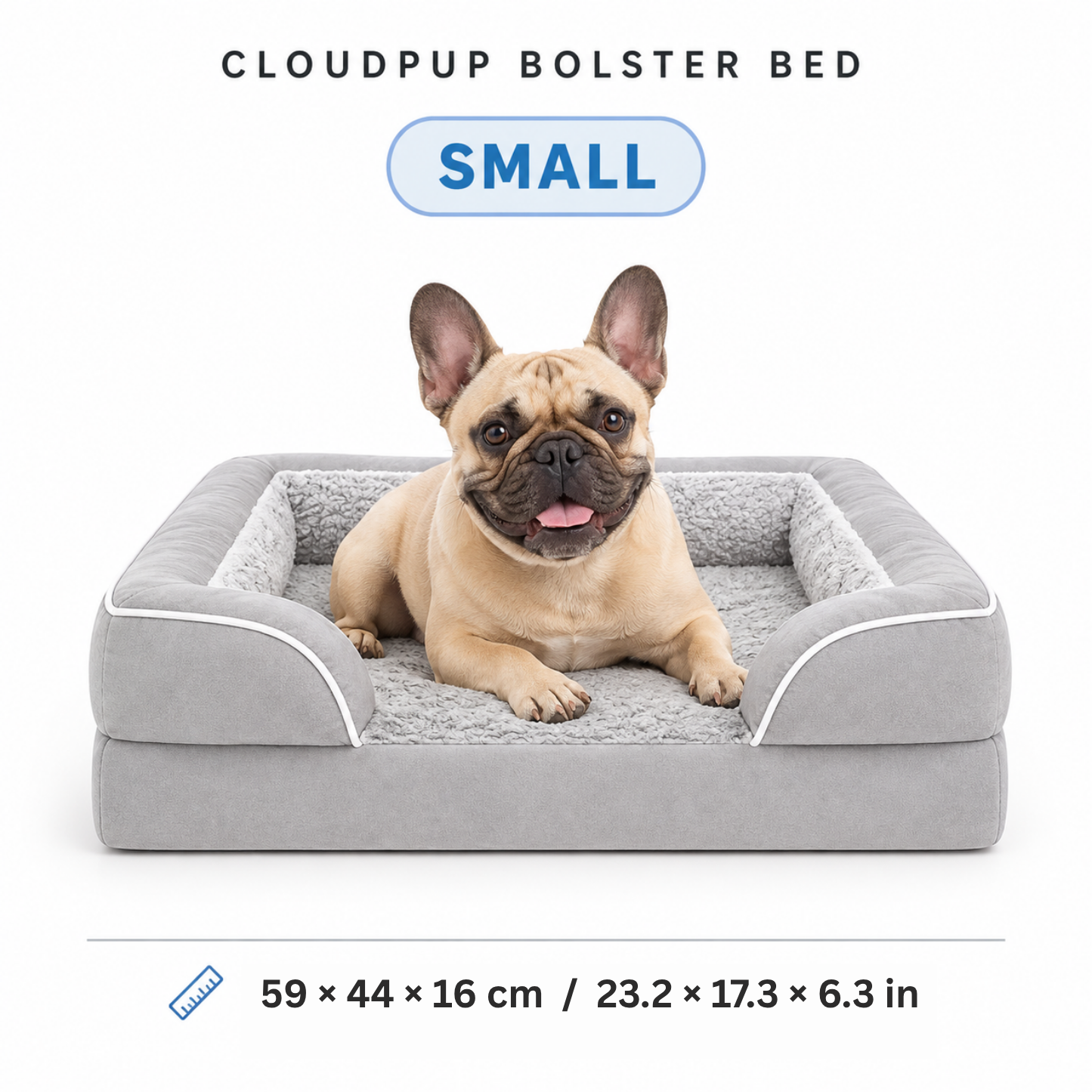 CloudPup Bolster Bed – Orthopedic Foam Support