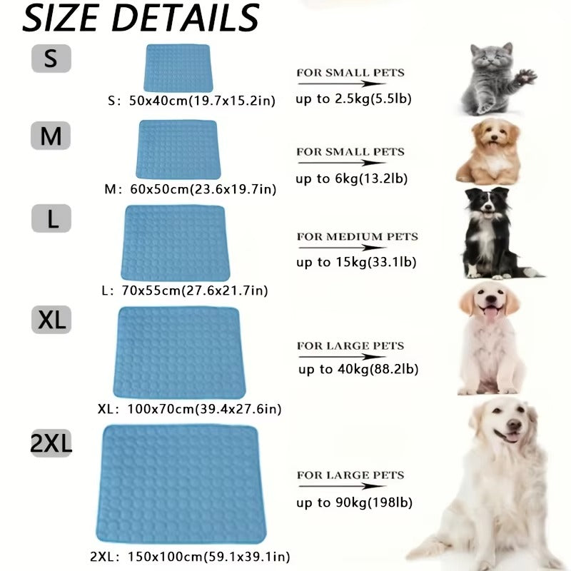 ChillNest Cooling Mat for Dogs & Cats | Self-Cooling Pet Bed Pad