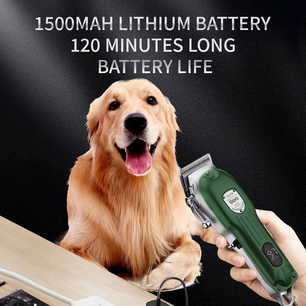 GroomTale Complete Dog Grooming Kit – Rechargeable Clippers, Scissors & Combs Set